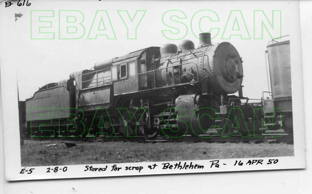 8D244 RP 1950/60s? D&H DELAWARE & HUDSON RAILROAD 2-8-0 CAMELBACK LOCO #1014