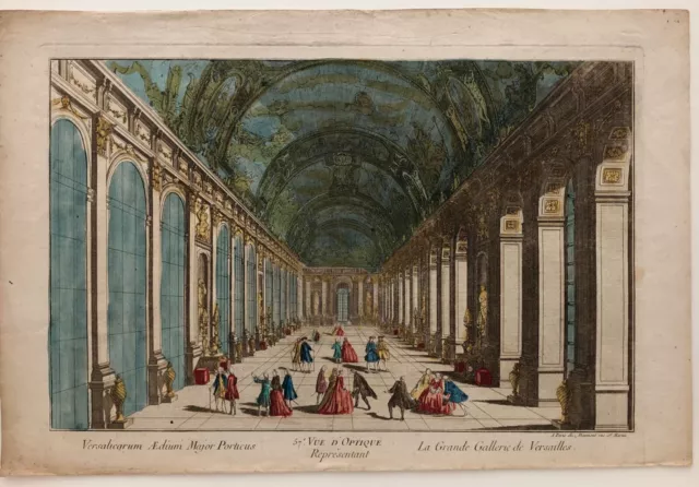 Vue d'optique no. 57,  Représentant: La Grande Galerie de Versailles, by Daumont