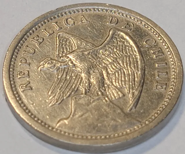1937 Chile 10 Centavos Condor Bird Coin KM#166 BRILLIANT COIN US SELLER
