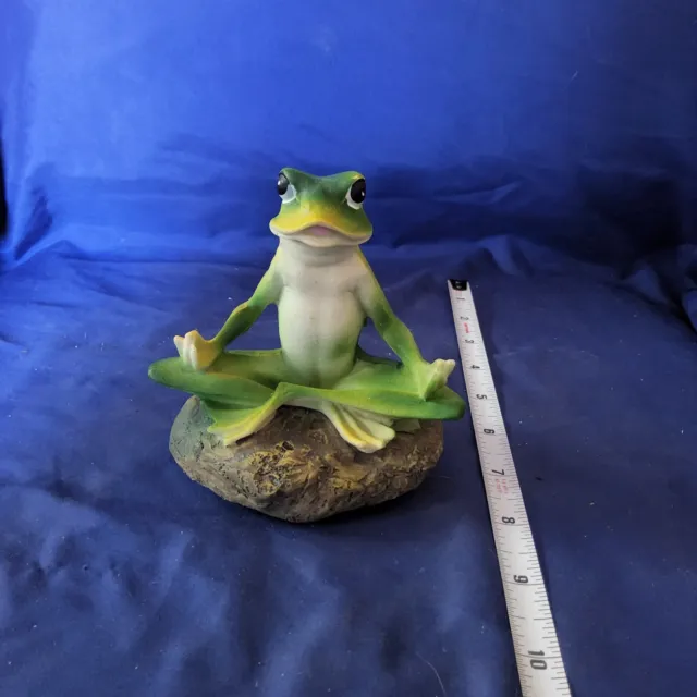 Zen Yoga Frog Resin Figure