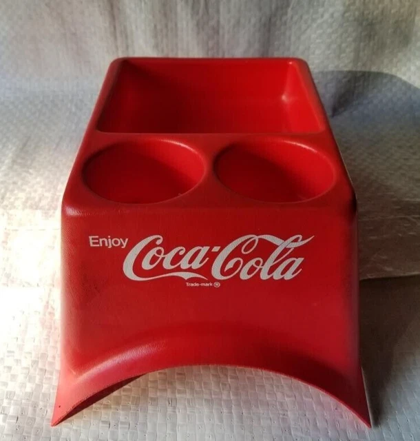 VINTAGE CAR CUP Holder & Storage, Enjoy Coca-Cola, Red, Trade-mark Coca