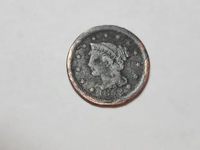 1852 Braided Hair Large Cent FREE SHIPPING