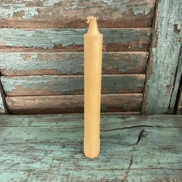 Rare 1800'S Antique Primitive Early Ny Shaker Made Tallow Beeswax Candle Aafa 6