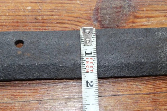 Antique Straight Hand Forged 25.5" Barn Door hinge, Strap Gate Black Cast Iron 11