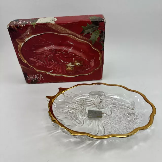 MIKASA Gold Edged "ANGEL SONG GOLD" Sweet  Dish X027/502 with Box - Vintage