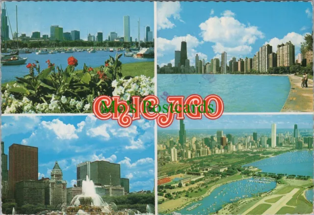 America Postcard - Chicago Skyline, Illinois. Posted 1983 - RR20199