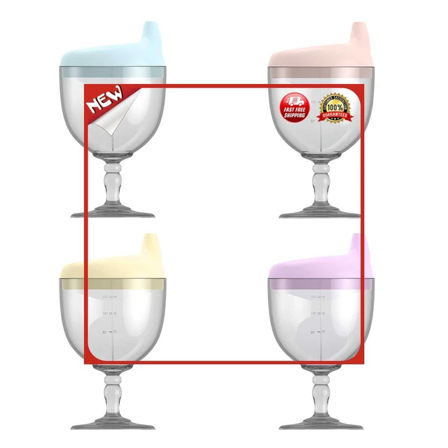 Tazas de copa para niños del Reino Unido - copa de vino sin derrame para bebés, alimentación para bebés pequeños