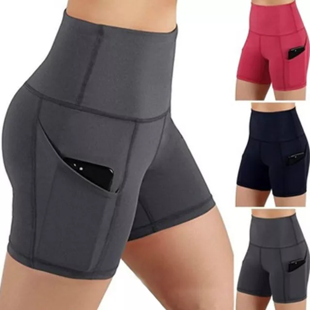 Shorts Comfortable Fashion Gym Ladies Polyester S~XL W/ Side Pockets Women Yoga