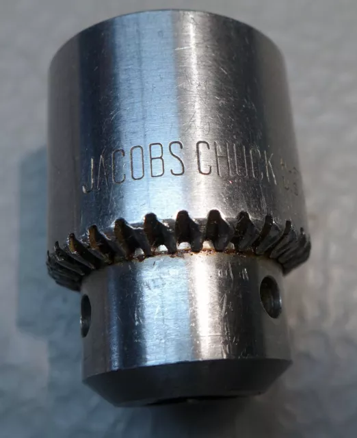Jacobs Stainless Drill Chuck 3/8-24 Thread 0 to 1/4" Capacity Model 1BM Hartford