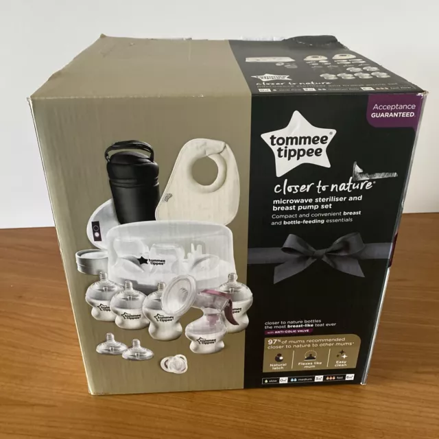 Tommee Tippee Closer to Nature Microwave Steriliser and Breast Pump Set NEW