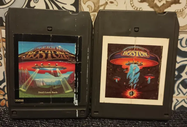 *NOT TESTED* X 2 BOSTON SELF & DONT LOOK BACK 8 track tapes EPIC 1976/1978