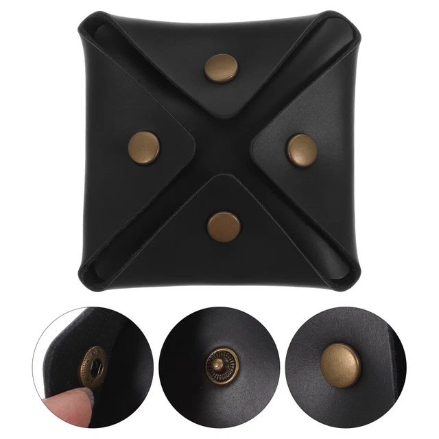 Estuche para tarjetas de cuero mini billetera decoración de puertas billetera