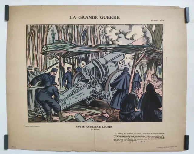 Benito Our Heavy Artillery - The Rimailho Circa 1915 Color Print War