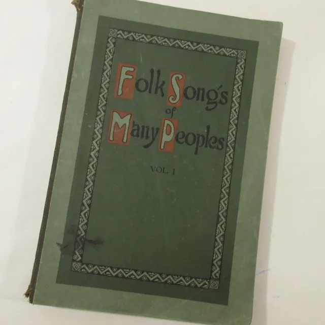 Antique Sheet Music Book Folk Songs Ukraine Finland Russia Poland Estonia Europe