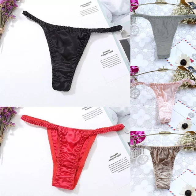 Mutandine sexy donna seta raso lingerie tanga perizoma mutandine slip biancheria intima