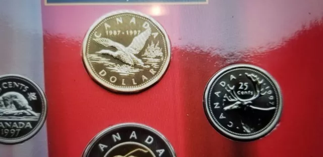 Canada 1997 OH Canada Coins Set With Rare Flying Loon Dollar.