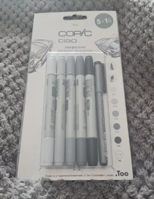 Copic Ciao 5+1 Set Cool Grey Tones Marker Fineliner