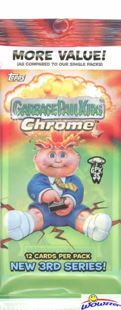 2020 Topps Garbage Pail Kids CHROME Series 3 JUMBO FAT Pack-12 Cards-REFRACTOR!