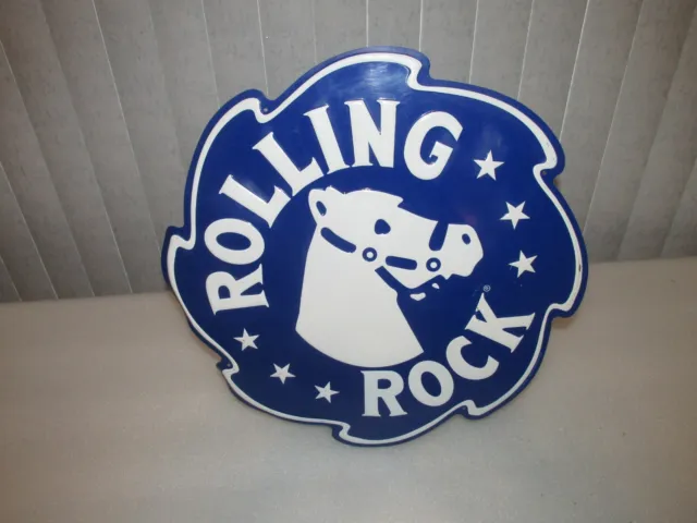 Rolling Rock Beer SIGN tin Latrobe Brewing Co. 1994 RARE