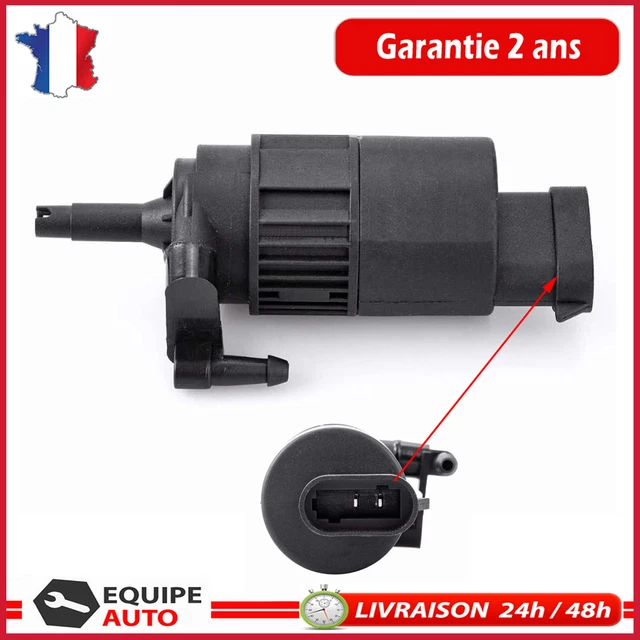 Pompe Lave-glace Avant Double Sortie Pour Véhicules Avec Essuie-glace Arrière - 12V - Compatible Renault Clio, Espace, Kangoo, Laguna, Twingo