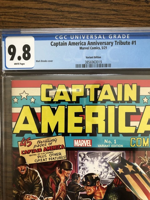 Captain America Anniversary Tribute #1 - Brooks Variant 2021 - 9.8 CGC GRADED 2