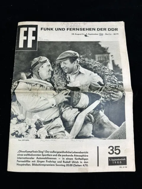 DDR Zeitschrift " FF Funk und Fernsehen der DDR " Heft 35 / 1966 - Sammler - GUT