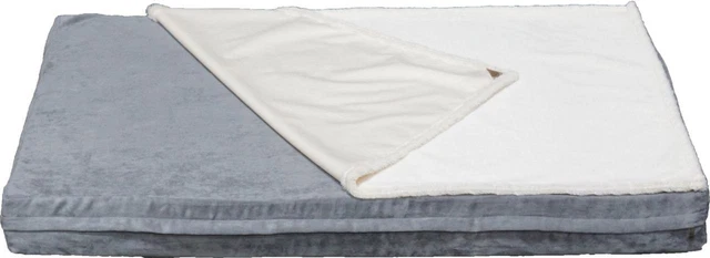 [2-in-1] Orthopedic Memory Foam Dog Bed w/ removable cover & waterproof blanket