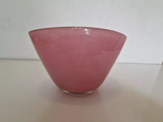 Henry Dean - Vase en verre soufflé - Design XXe - 2,020 kg - Rose 2