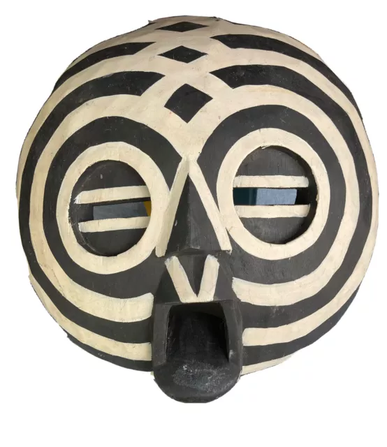 Vintage Hand Carved Kifwebe Mask  Ghana Africa Wall  Art  Songye Tribe Nice!
