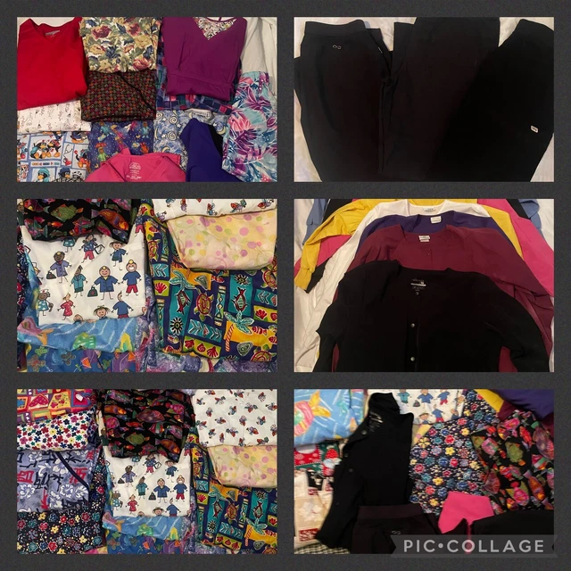 GINORMOUS LOT OF WOMENS NURSING SCRUBS❤️ M&L huge variety for every season &mood