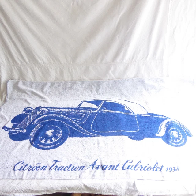 Citroen - Drap De Bain Plage Serviette - Beach Towel- Traction Cabriolet 1938 -1