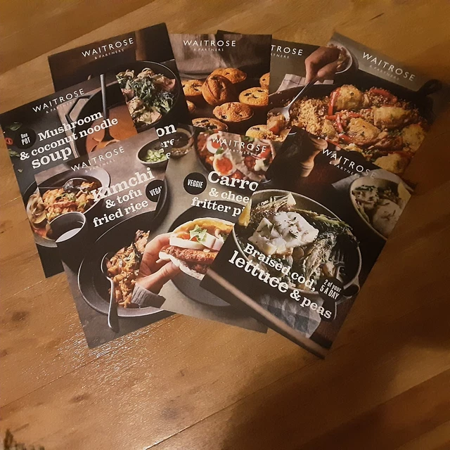 8 WAITROSE RECIPE Cards February 2025 £1.75 PicClick UK