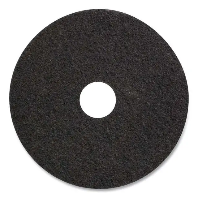 Coastwide Professional Stripping Floor Pads, 17" Diameter, Black, 5/Carton