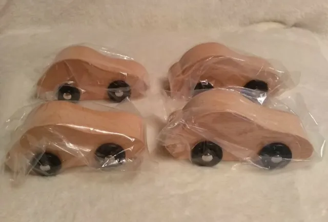 4 DIY Wooden Race Cars-Build & Paint Your Own Wood Craft Kit Gifts
