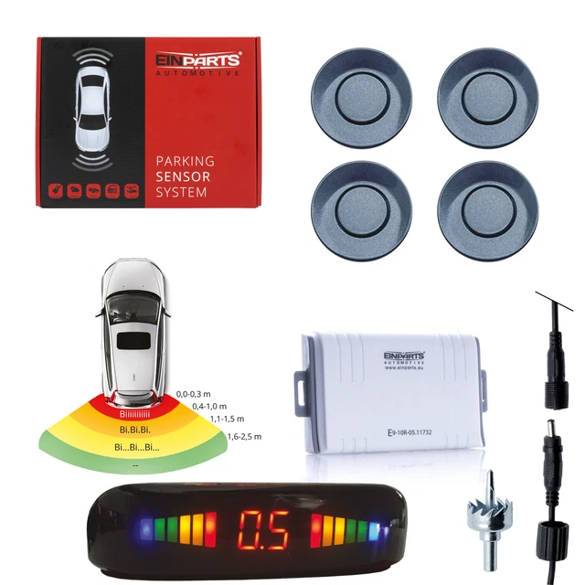 Aiuphing Einparkhilfe Sensoren 4 Stück - Universal Rückfahrsensoren Schwarz 22mm