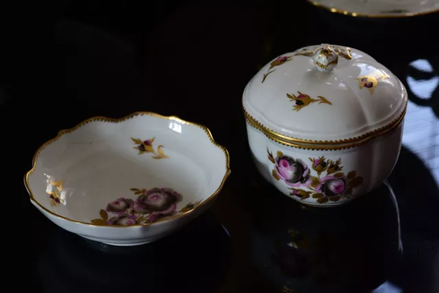 Antique Meissen Demitasse Sugar Bowl with other small bowl