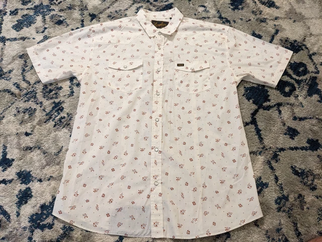 Howler Bros Western Pearl Snap Rancher Floral Polka Dot Short Sleeve XL