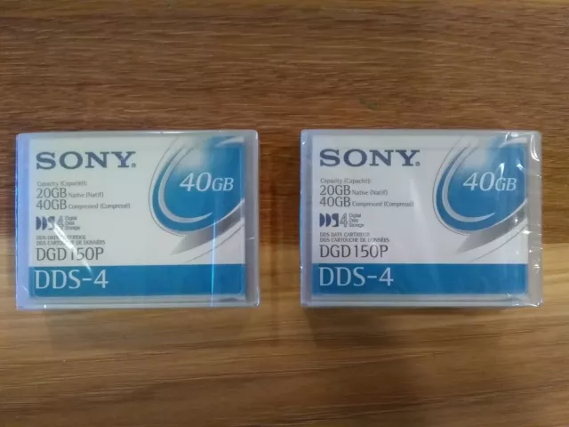 2-pack Sony DGD150P DDS-4 20/40 GB tape cartridge, new/factory sealed