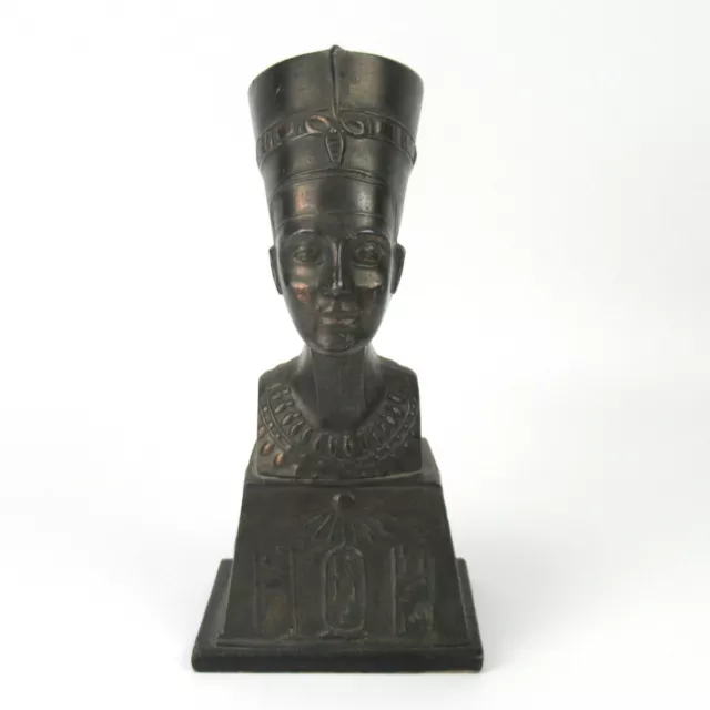 Dekorative Metall Figur Büste Nofretete Ägypten Pharaonin Metal Figurine 19,2cm