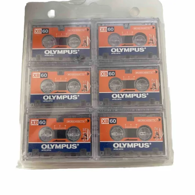 Brand New Olympus Microcassette Tapes XB60 6 Pack MC-60,(6 tapes total)