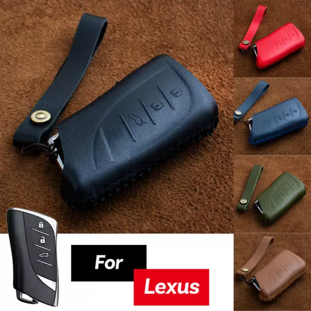 Genuine Leather Car Key Fob Case Cover For Lexus UX250 UX200 ES300h LC500 LS500