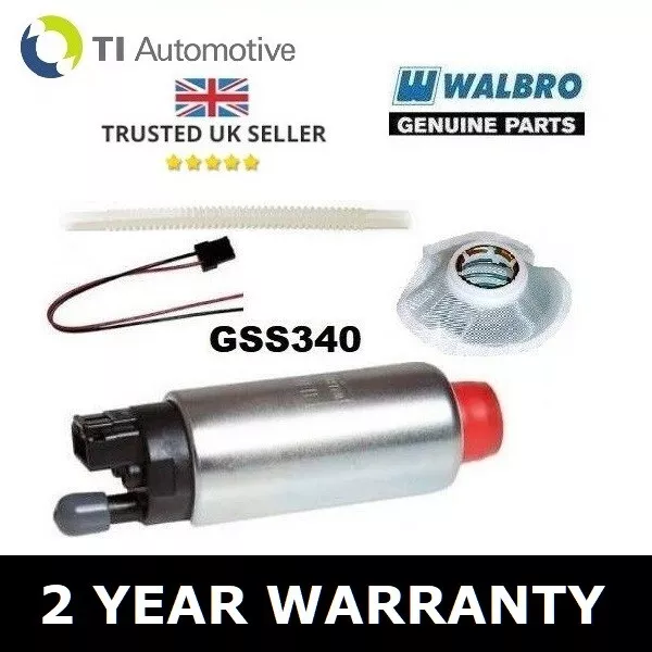 Genuine Walbro 255 Lph Fuel Pump Upgrade Kit For Vauxhall Vx220 2.0 Turbo