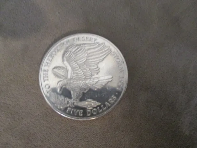 1991 Marshall Islands To The Heroes Of Desert Storm Five Dollar Coin