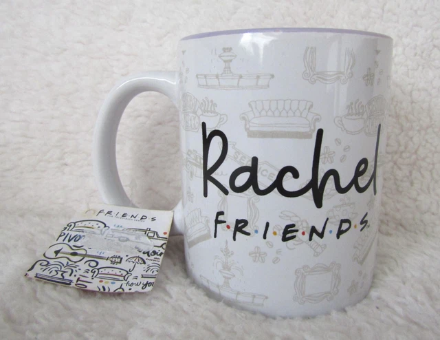 Friends TV-Serie Rachel Keramikbecher mit lustigem Zitat auf einer Seite brandneu WL