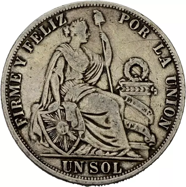 PRAGER: Peru, 1 Sol 1891, Silber [1403]#k