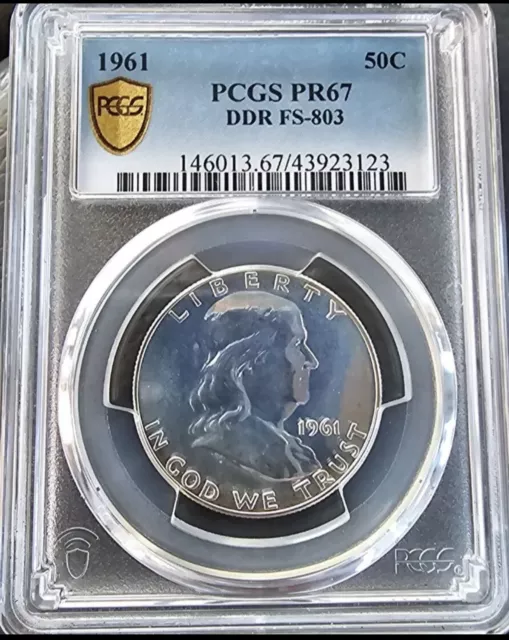 1961 P Franklin Half PCGS Graded PR67 “DDR” FS-803, only 10 higher 🔥🔥🔥