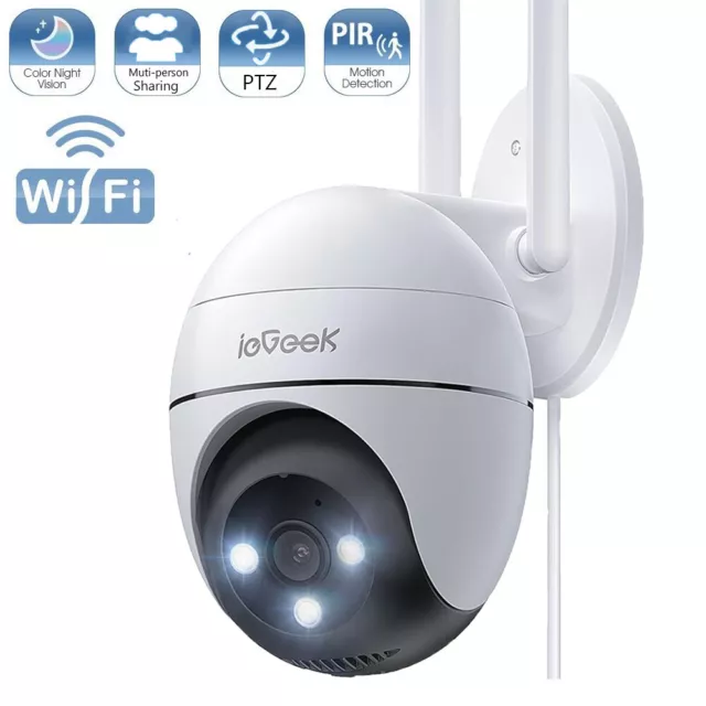 ieGeek Outdoor Wireless WIFI Security Camera 360° PTZ Night Vision Home CCTV Cam