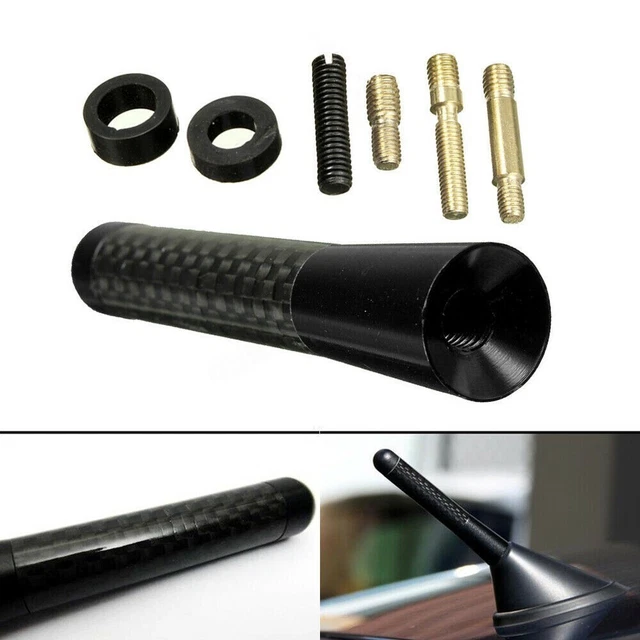 Corto Antenna Accessori Fibra di Carbonio Nero Radio Ricambio Universale