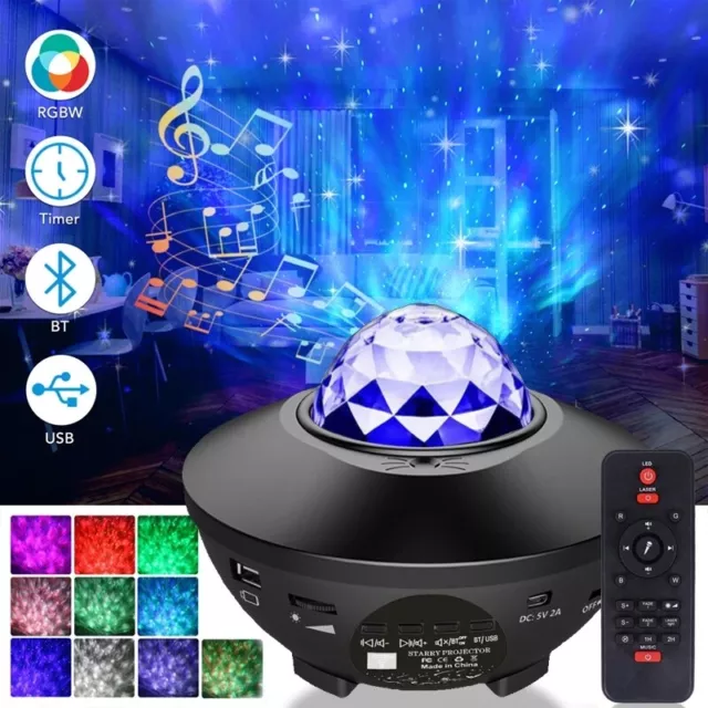 Bluetooth LED Sternenhimmel Lampe Projektor Galaxy StarryStern Remote Nachtlicht