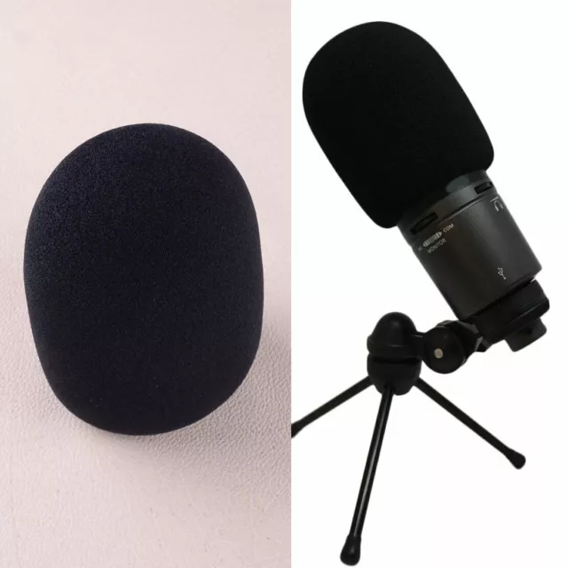 Windscreen Microphone Sponge Foam Cover Fit for Audio Technica AT2020 Black 1